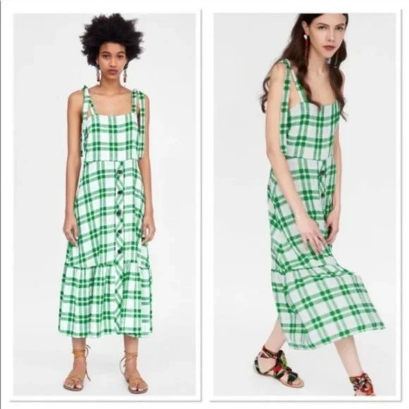 slim fit dress slacks CHARLIE HOLIDAY Zara Dress Checkerboard main image 1